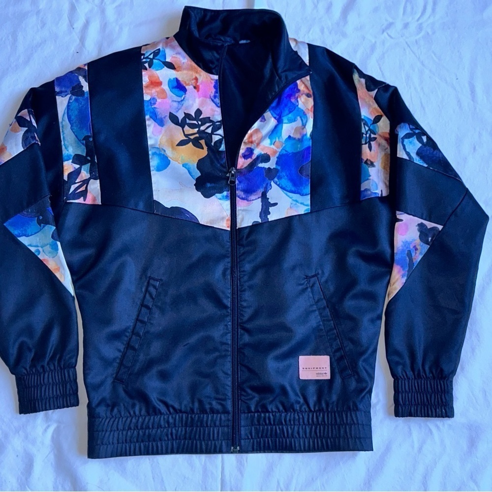 Adidas Floral Zip jacket Girls L